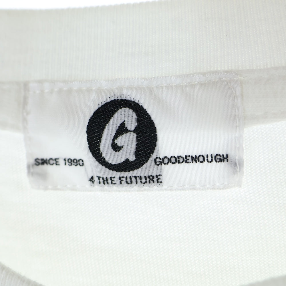 GOODENOUGH(グッドイナフ) 16SS G FLOWER TEE ロゴデザイン 両面プリント クルーネック カットソー 半袖Tシャツ ホワイト