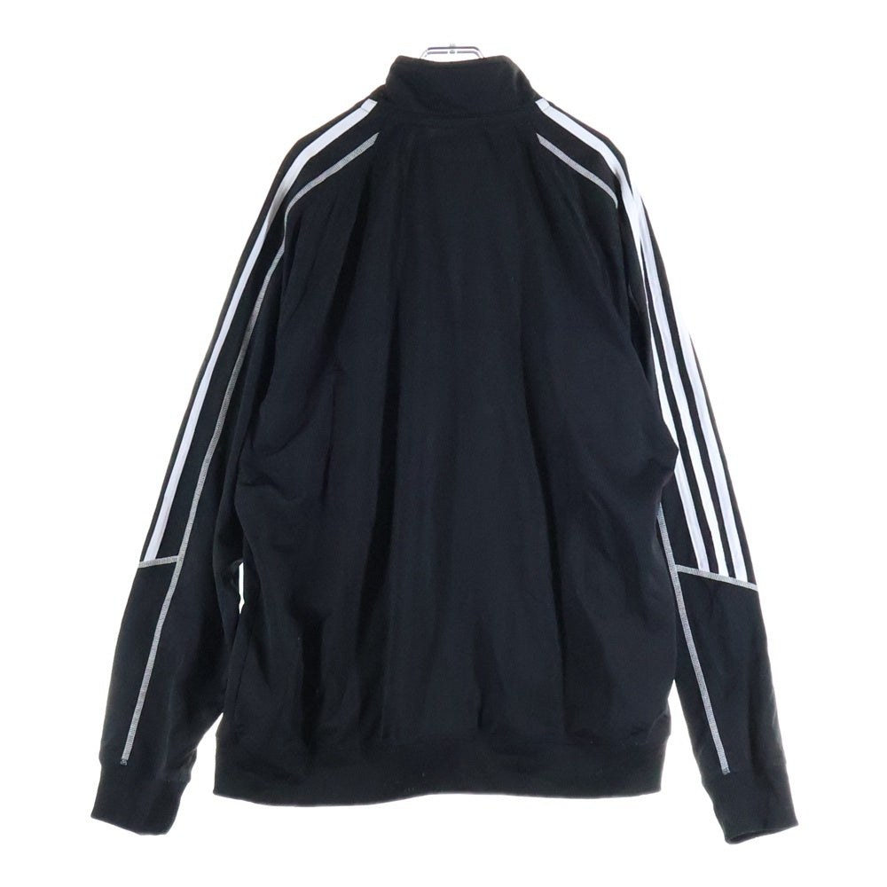 adidas(アディダス) 胸元エンブロイダリーデザイン ダブルポケット アームラインデザイン ジップアップ トラックジャケット ブラック 0DE003
