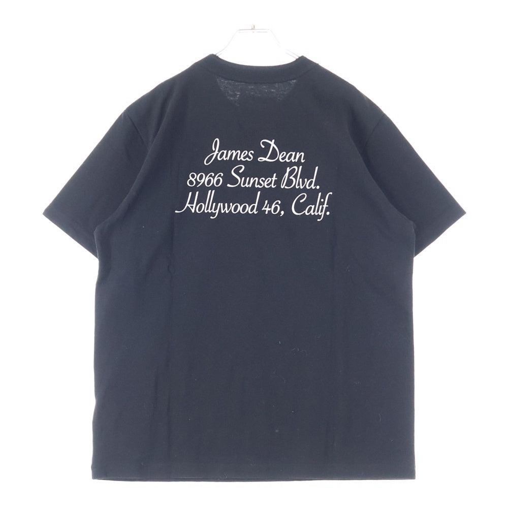 Sacai(サカイ) 25SS JAMES DEAN PHOTO T-SHIRT ジェームズ ディーン フォトグラフィック クルーネック カットソー 半袖Tシャツ ブラック 25-0919S