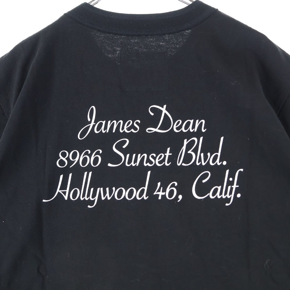 Sacai(サカイ) 25SS JAMES DEAN PHOTO T-SHIRT ジェームズ ディーン フォトグラフィック クルーネック カットソー 半袖Tシャツ ブラック 25-0919S