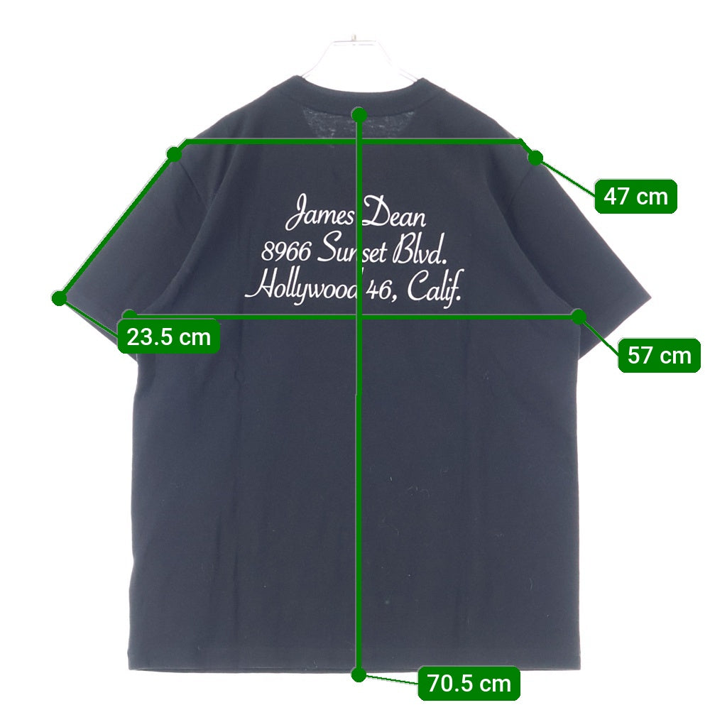 Sacai(サカイ) 25SS JAMES DEAN PHOTO T-SHIRT ジェームズ ディーン フォトグラフィック クルーネック カットソー 半袖Tシャツ ブラック 25-0919S