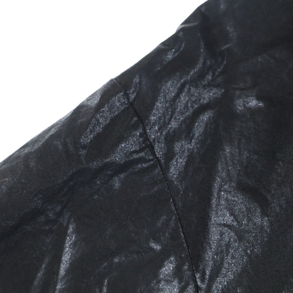 AMERI(アメリ) LONG COLLAR CALENDERING SHIRT ロングカラー カレンダリング 長袖シャツ ブラック レディース 02320461130