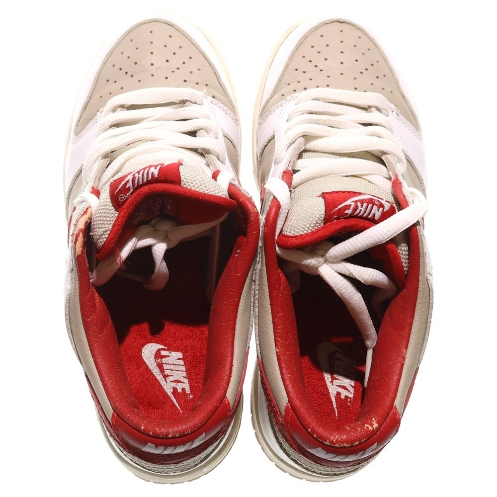 NIKE(ナイキ) 【観賞用 2002年製】 WMNS DUNK LOW Light Stone Varsity Red ウィメンズ ダンク ローカットスニーカー レディース ホワイト/レッド US7.5/24.5cm 302517-161