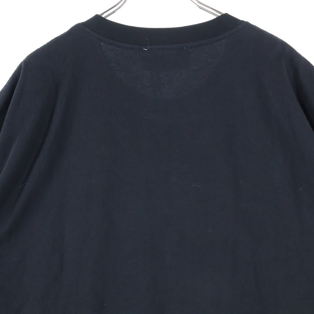 ASKYURSELF(アスクユアセルフ) ロゴプリント オーバーサイズ クルーネック コットン 半袖Tシャツ カットソー ブラック