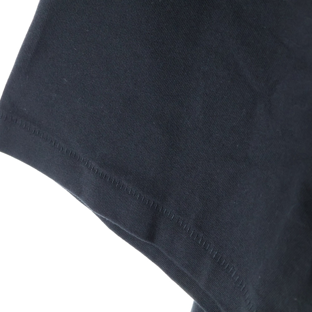 ASKYURSELF(アスクユアセルフ) ロゴプリント オーバーサイズ クルーネック コットン 半袖Tシャツ カットソー ブラック