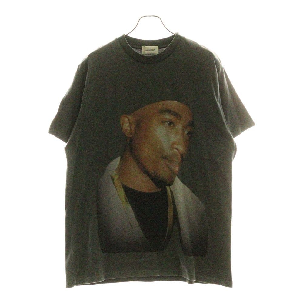 ASKYURSELF(アスクユアセルフ) LEGENDS T フォトプリント クルーネック コットン 半袖Tシャツ グレー