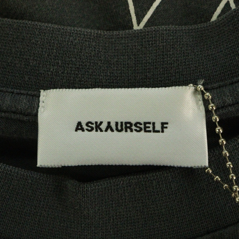 ASKYURSELF(アスクユアセルフ) LEGENDS T フォトプリント クルーネック コットン 半袖Tシャツ グレー