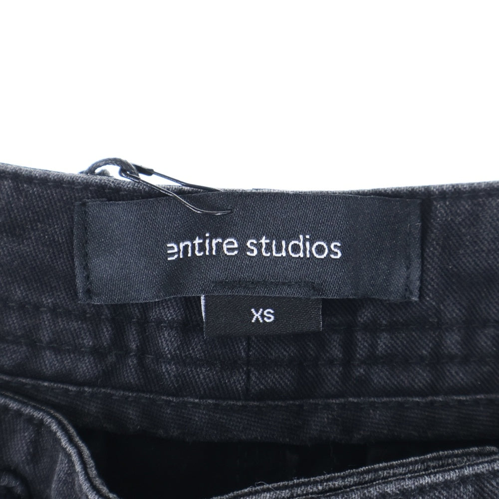 entire studios(エンタイア スタジオ) FREIGHT CARGO フレイト コットン カーゴパンツ ブラック ES2395