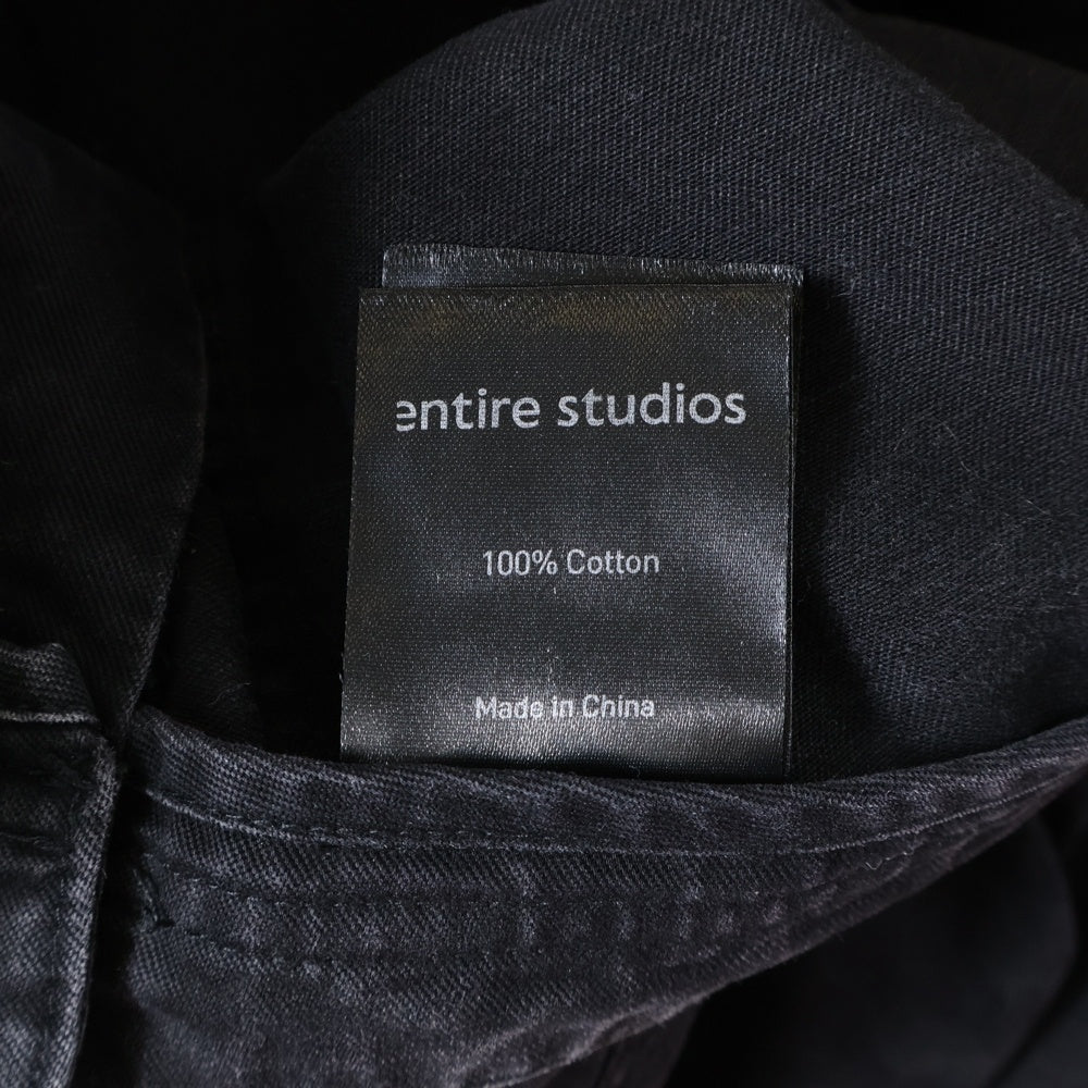 entire studios(エンタイア スタジオ) FREIGHT CARGO フレイト コットン カーゴパンツ ブラック ES2395