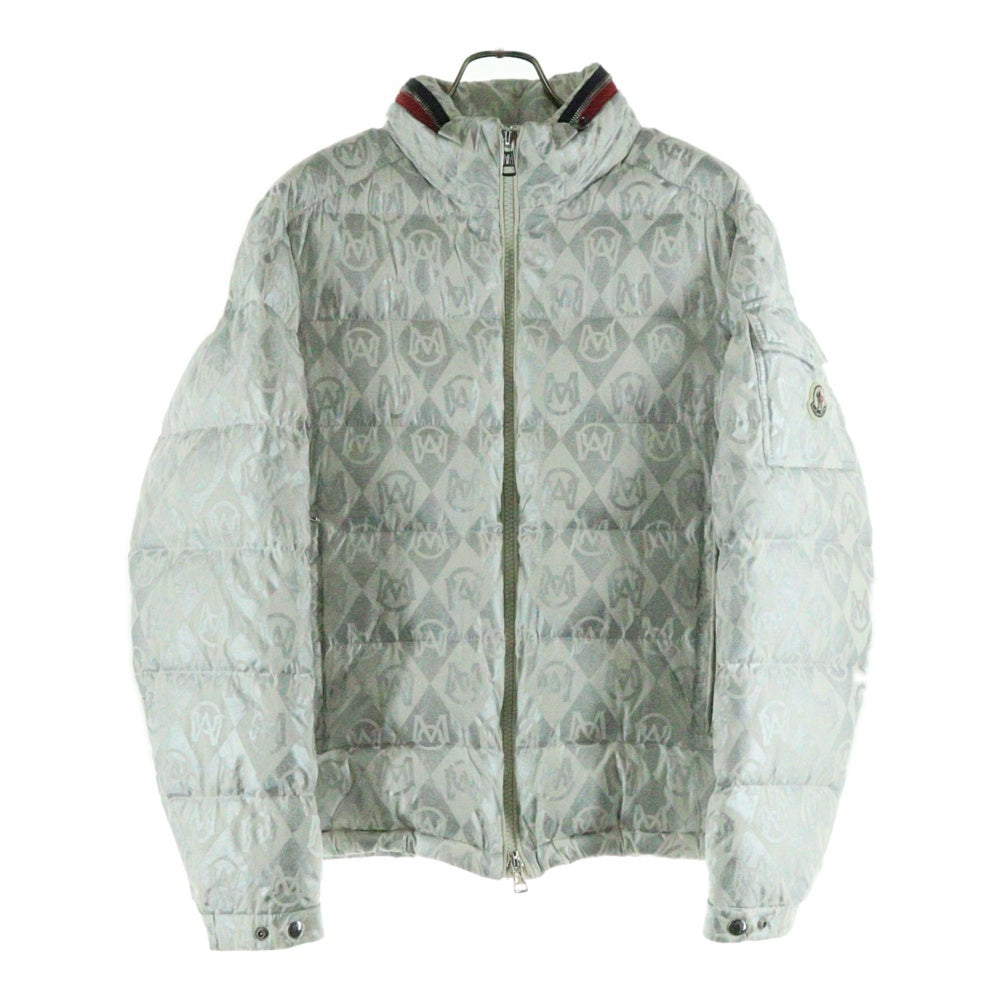 MONCLER(モンクレール) 23AW BOURNE GIUBBOTO 総柄 ナイロン ダウンジャケット ホワイト I20911A00023