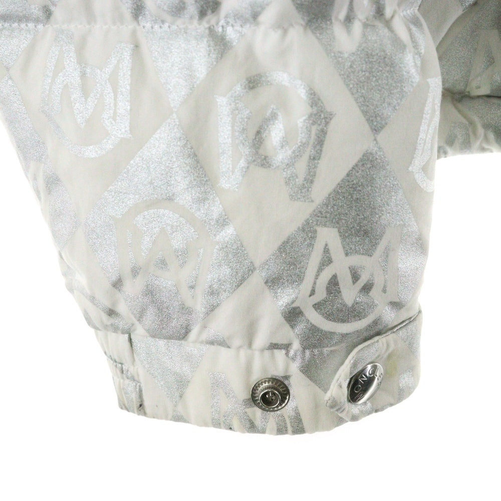 MONCLER(モンクレール) 23AW BOURNE GIUBBOTO 総柄 ナイロン ダウンジャケット ホワイト I20911A00023