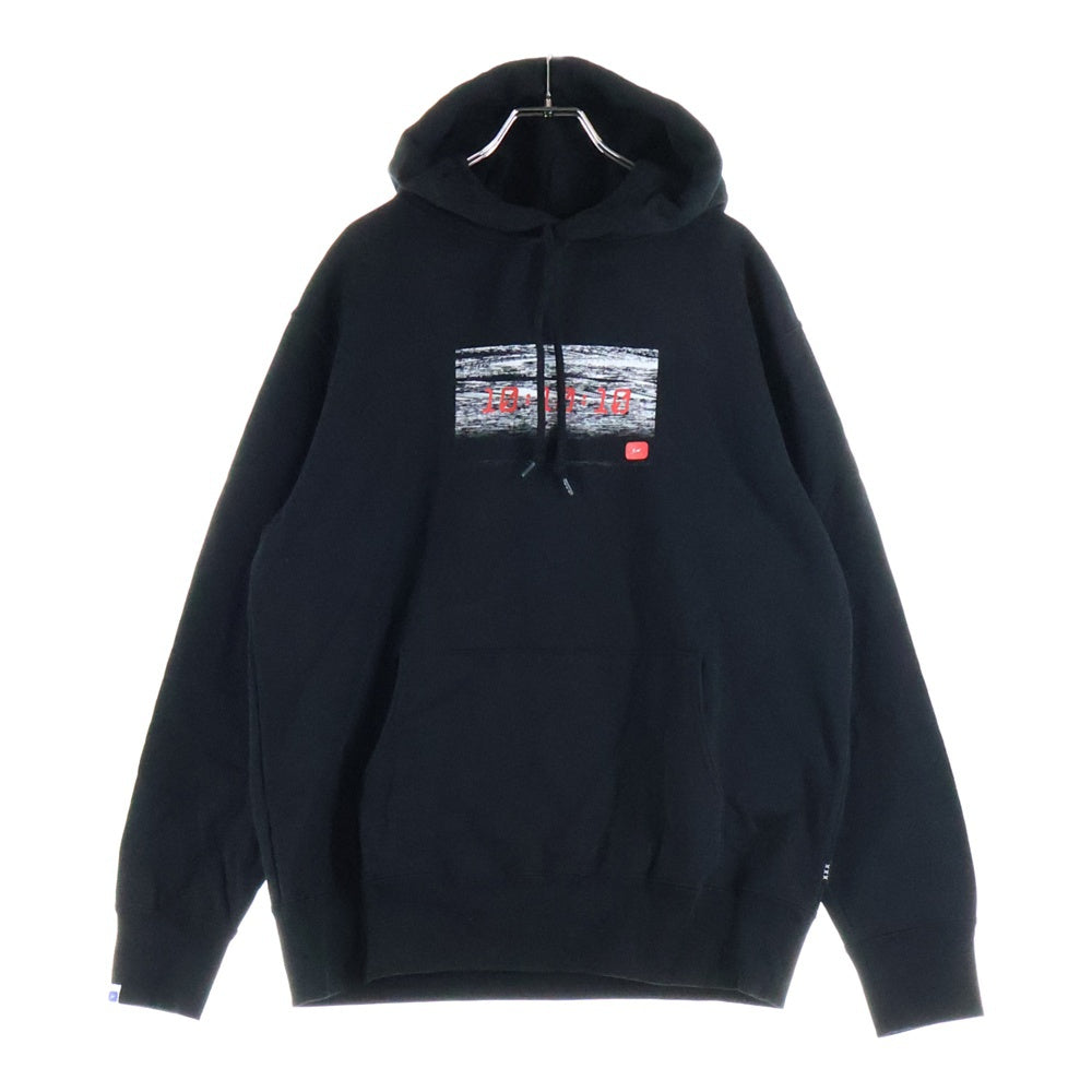 GOD SELECTION XXX(ゴッドセレクショントリプルエックス) ×FRAGMENT DESIGN フラグメントデザイン ロゴプリント プルオーバー スウェット パーカー ブラック