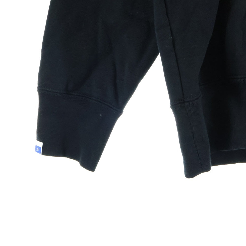 GOD SELECTION XXX(ゴッドセレクショントリプルエックス) ×FRAGMENT DESIGN フラグメントデザイン ロゴプリント プルオーバー スウェット パーカー ブラック