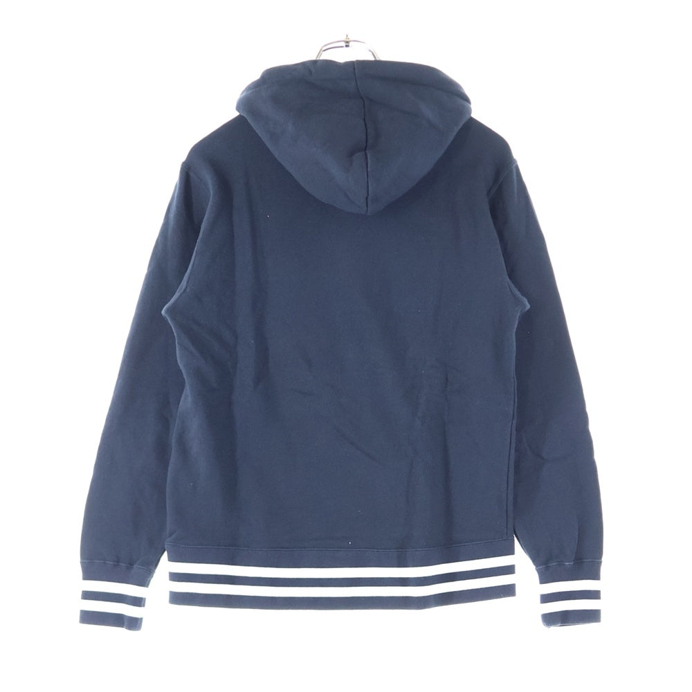 CHAMPION(チャンピオン) PULLOVER HOODIE BASIC ボーダー リブ プルオーバー スウェット フーデッド パーカー ネイビー C3-L121