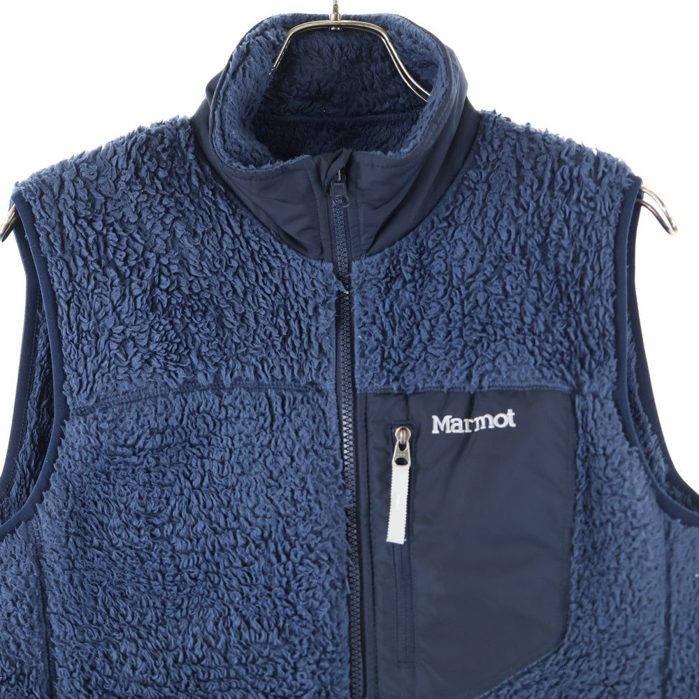 Marmot(マーモット) ORIGIN FLEECE VEST オリジン ナイロン切り替え ボア フリース ジャケット ベスト ブルー MJF-F5099