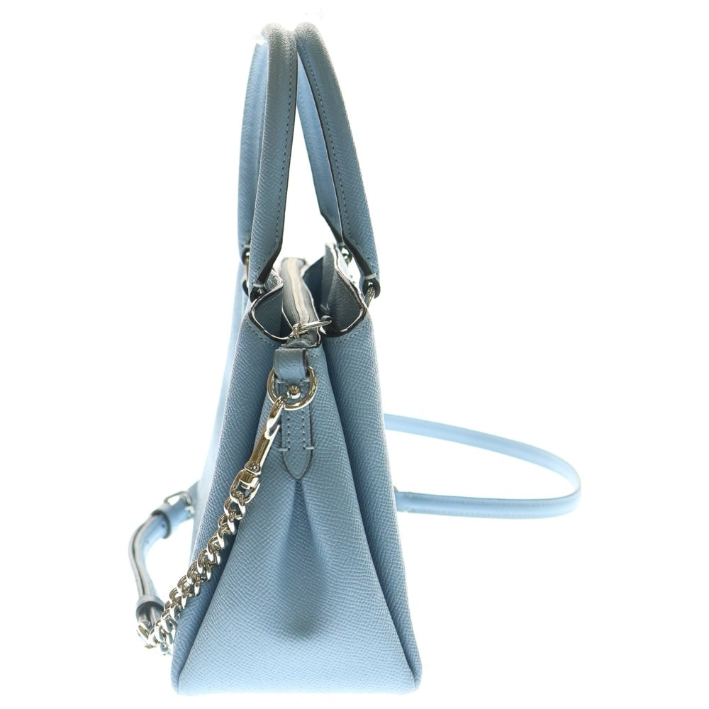 COACH(コーチ) フロントロゴデザイン チャーム付き ハンドバッグ ショルダーバッグ ライトブルー F28977