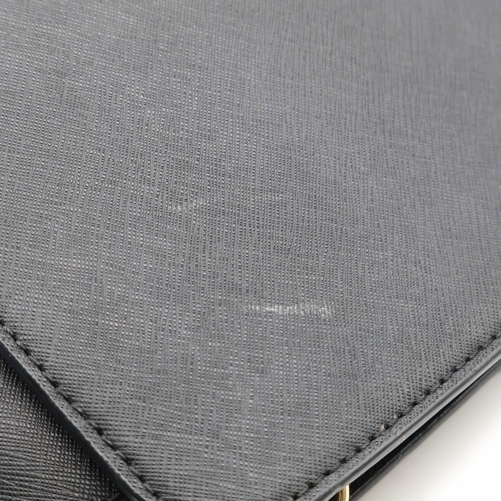 MICHAEL KORS(マイケルコース) フロントロゴデザイン レザー ハンドバッグ ショルダーバッグ ブラック 30T3GLMM2L