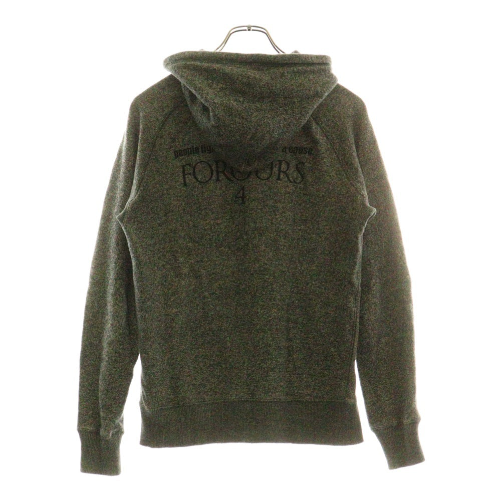 FOROURS(フォーアワーズ) プリント プルオーバーフーディー パーカー スウェット グレー F0S-0014