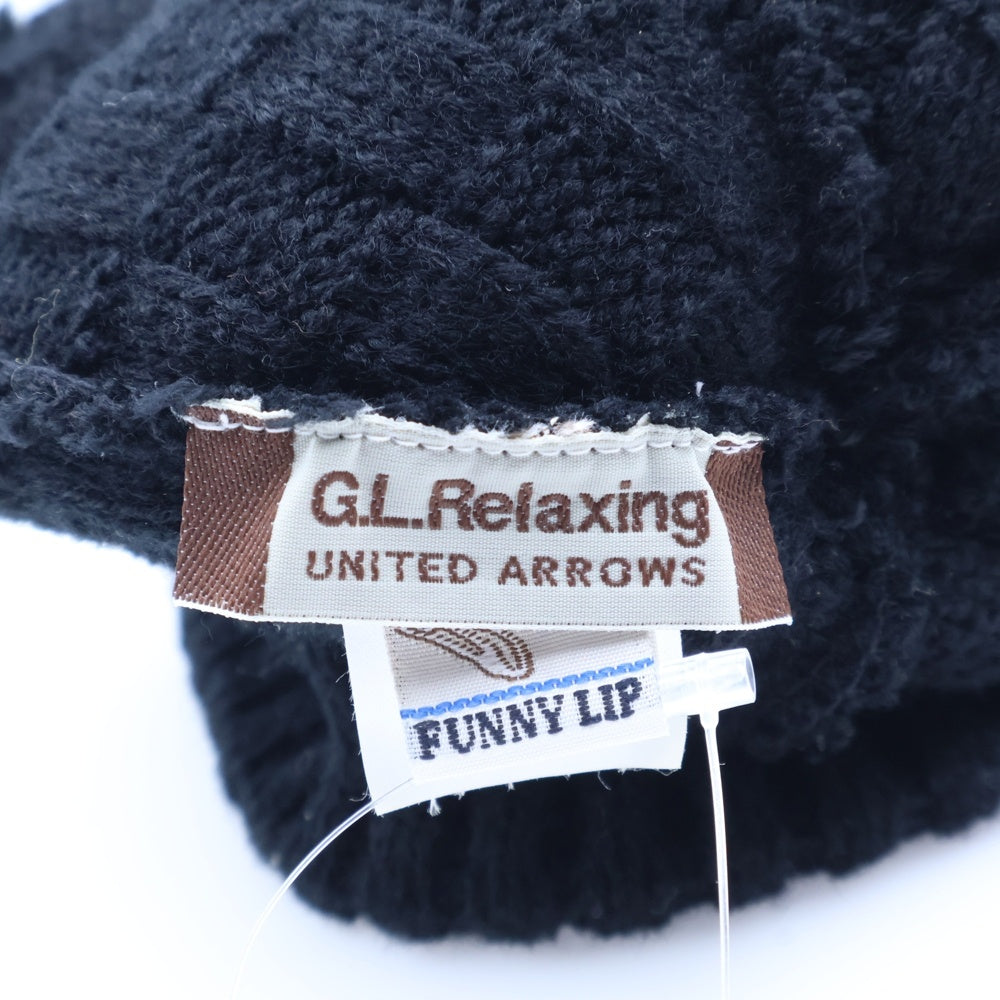 NO BRAND(ノーブランド) G.L.RELAXING グリーンレーベルリラクシング ニット帽 ビーニー ブラック