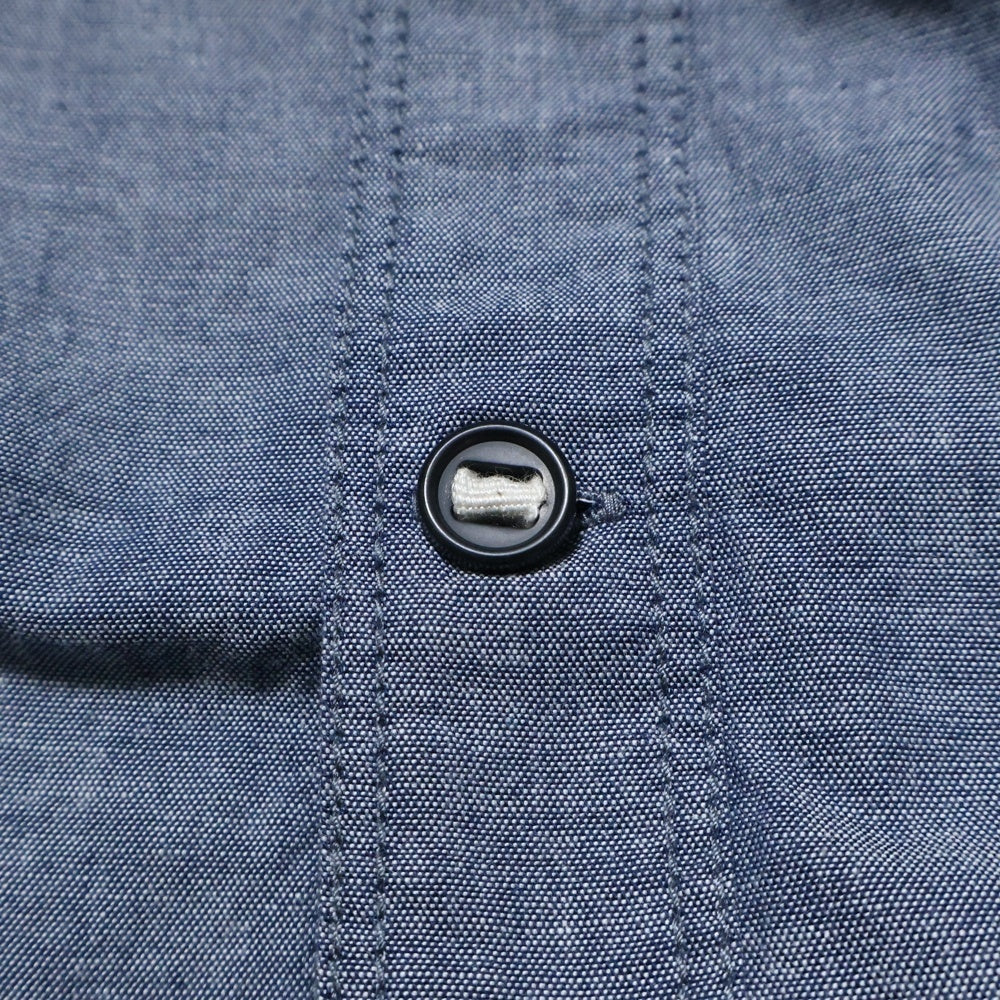 BEAMS(ビームス) リネン混 ボタンフライ 長袖シャツ グレー