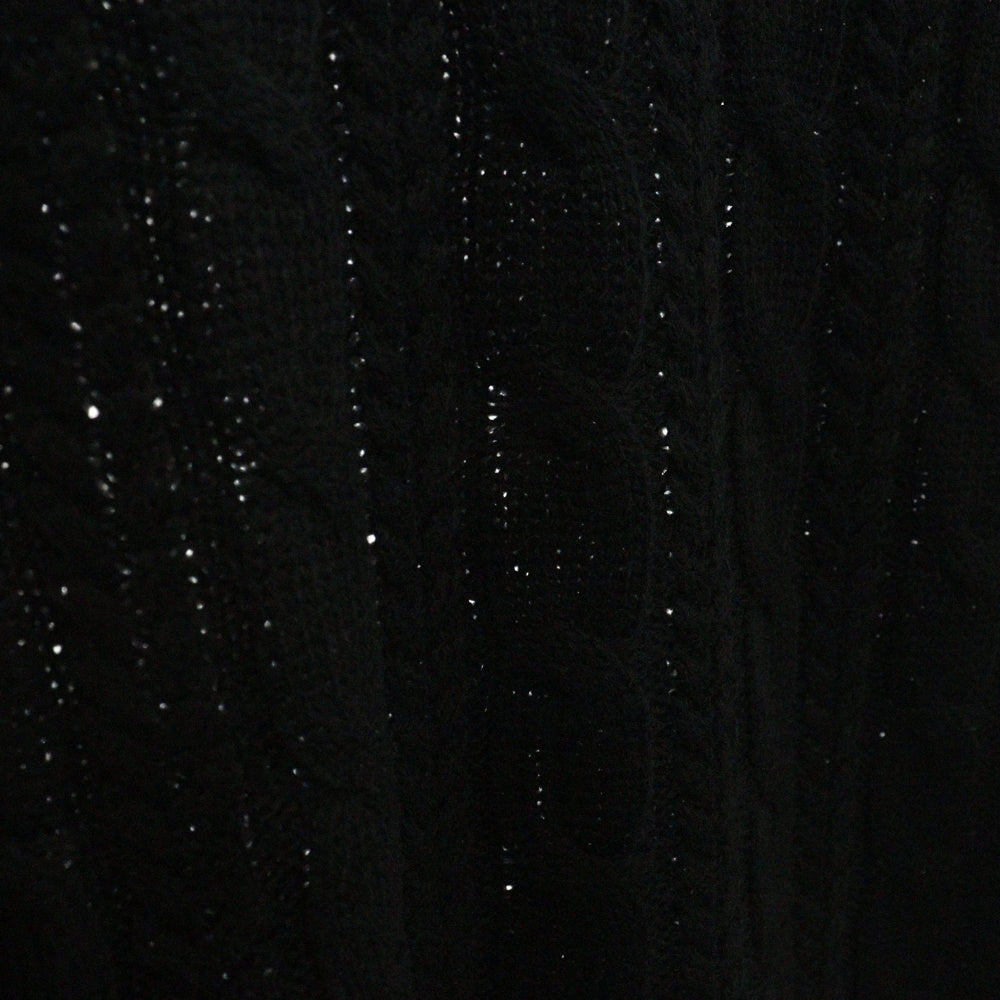 nano universe(ナノユニバース) Vネック ケーブルニット セーター ネイビー