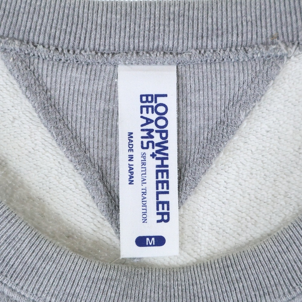 LOOPWHEELER(ループウィラー) ×BEAMS PLUS SUPER HEAVY WEIGHT SWEAT CREW NECK ビームスプラス スーパーヘビーウェイト クルーネック スウェット トレーナー グレー