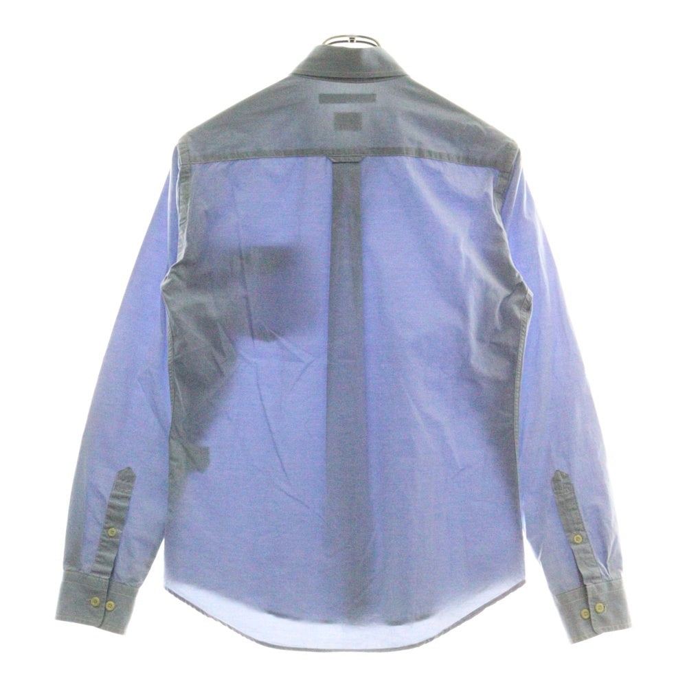 nano universe(ナノユニバース) ボタンダウン コットン 長袖シャツ ブルー
