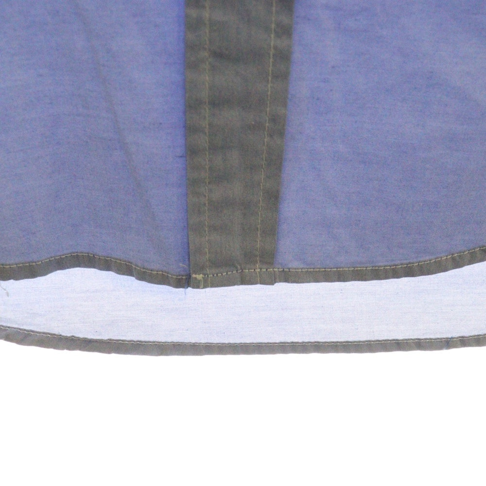 nano universe(ナノユニバース) ボタンダウン コットン 長袖シャツ ブルー