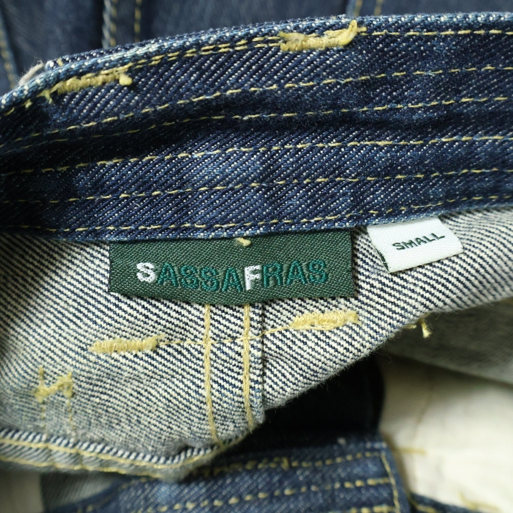 SASSAFRAS(ササフラス) NOTICE ノティス テーパード デニムパンツ インディゴ