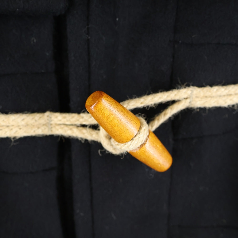 GLOVERALL(グローバーオール) ウール混 フーデッド ダッフルコート ジャケット ブラック