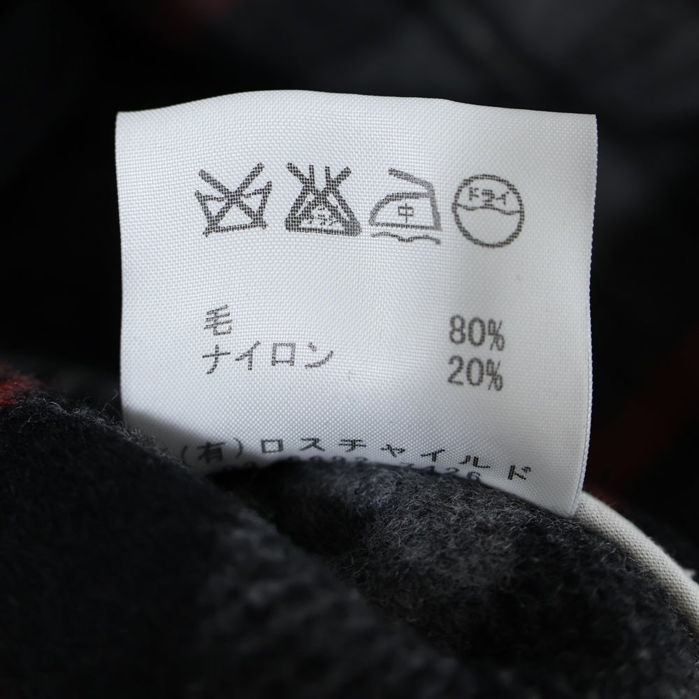 GLOVERALL(グローバーオール) ウール混 フーデッド ダッフルコート ジャケット ブラック