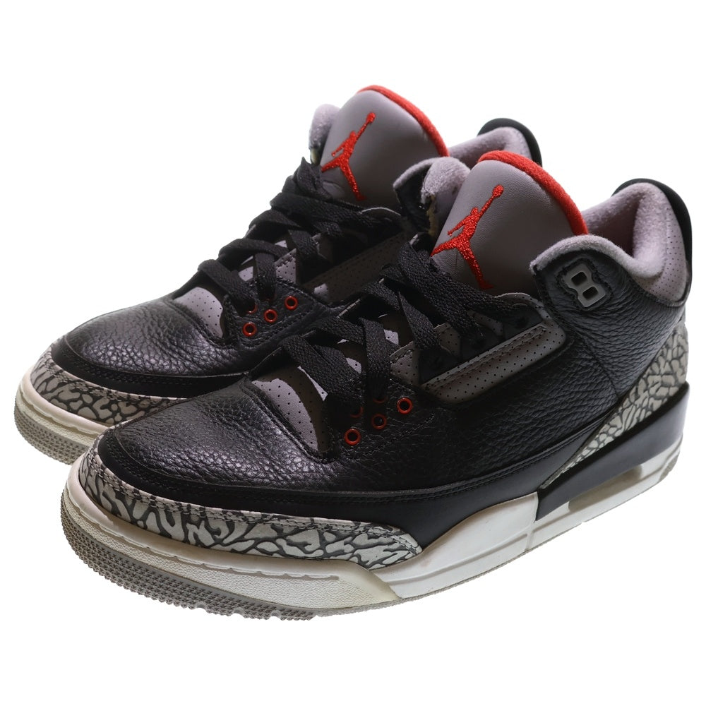 NIKE(ナイキ) AIR JORDAN 3 RETRO OG BLACK CEMENT エアジョーダン ブラックセメント ハイカットスニーカー ブラック/グレー US9/27cm 854262-001