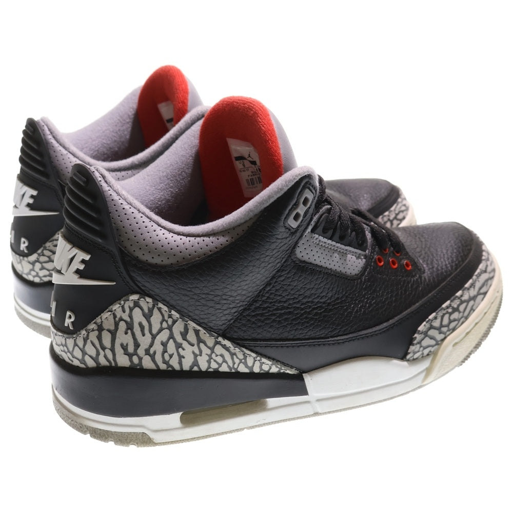NIKE(ナイキ) AIR JORDAN 3 RETRO OG BLACK CEMENT エアジョーダン ブラックセメント ハイカットスニーカー ブラック/グレー US9/27cm 854262-001