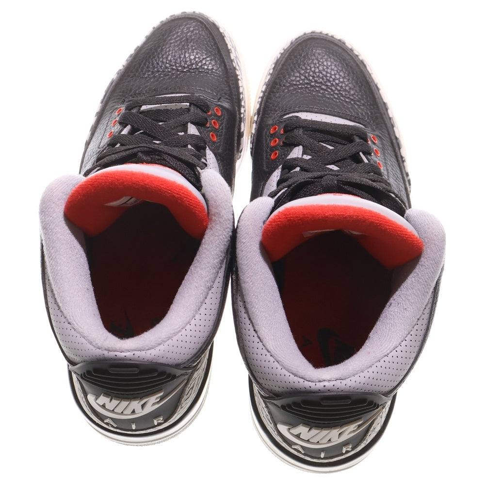 NIKE(ナイキ) AIR JORDAN 3 RETRO OG BLACK CEMENT エアジョーダン ブラックセメント ハイカットスニーカー ブラック/グレー US9/27cm 854262-001