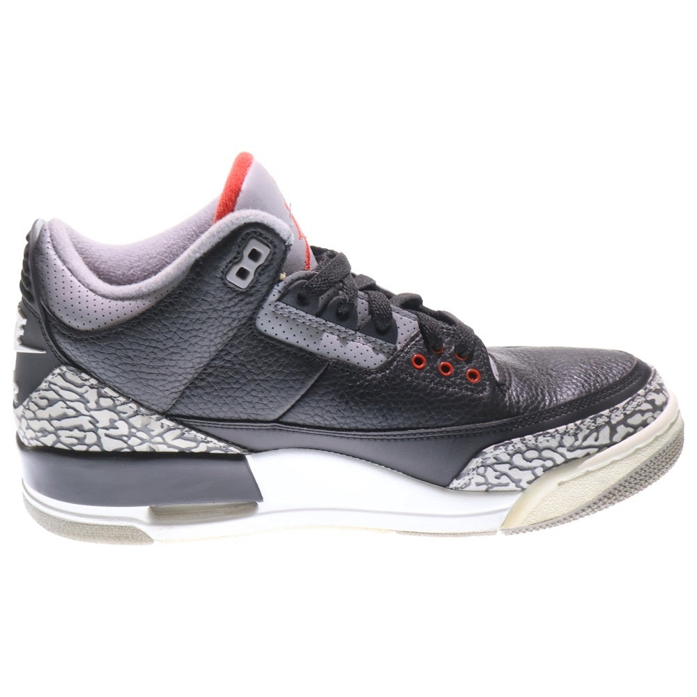NIKE(ナイキ) AIR JORDAN 3 RETRO OG BLACK CEMENT エアジョーダン ブラックセメント ハイカットスニーカー ブラック/グレー US9/27cm 854262-001