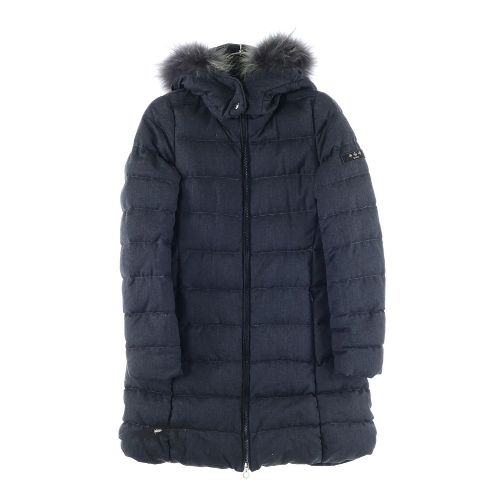 TATRAS(タトラス) 17AW LAVIANA ラヴィアナ ファー付 ジップアップダウンジャケット ダウンコート レディース ダークグレー LTA17A4571