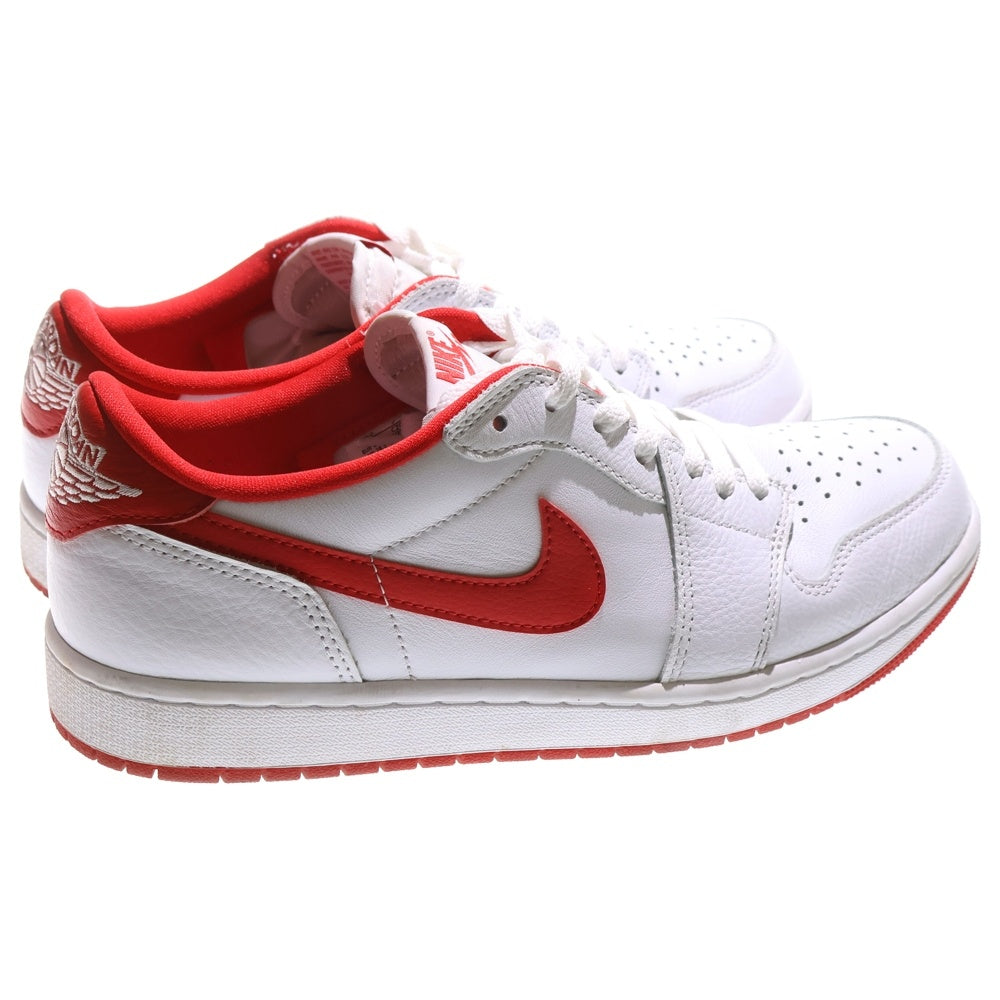 NIKE(ナイキ) AIR JORDAN 1 RETRO LOW OG エアジョーダン1 レトロ ホワイト アンド ユニバーシティレッド ローカットスニーカー ホワイト/レッド US10.5/28.5cm CZ0790-161