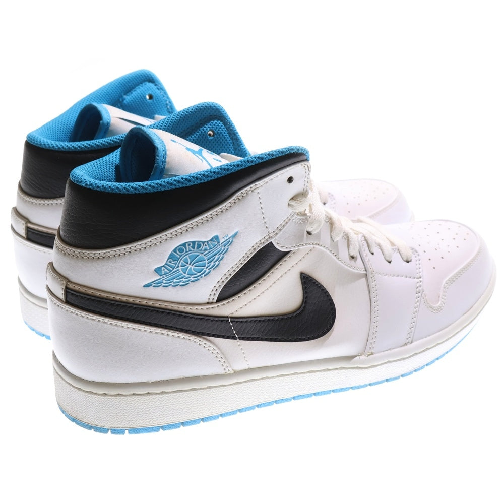 NIKE(ナイキ) AIR JORDAN 1 MID エアジョーダン1 ホワイト/レーザーブルー ミッドカットスニーカー ホワイト/ブルー US13/31cm 554724-141