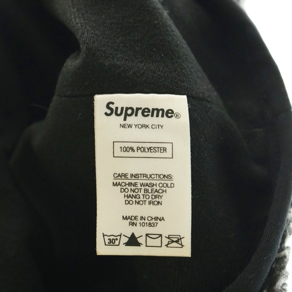 SUPREME(シュプリーム) 19AW Bandana Fleece Neck Gaiter バンダナ柄 ワンポイントデザイン ロゴエンブロイダリー ネックウォーマー ブラック