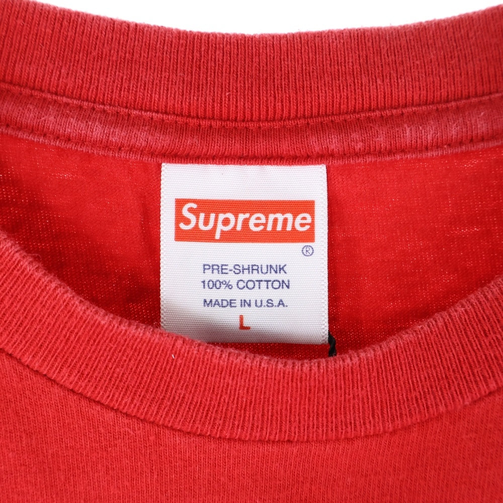 SUPREME(シュプリーム) 22SS Handstyle Tee ハンドスタイル フロントロゴデザイン クルーネック カットソー 半袖Tシャツ レッド