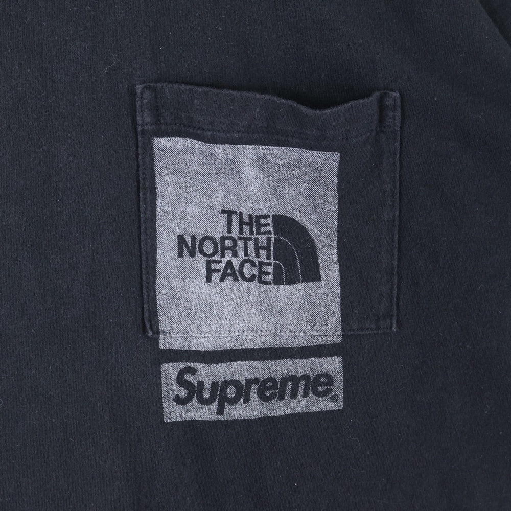 SUPREME(シュプリーム) 23SS ×THE NORTH FACE PC PRINTED S/S POCKET TEE ザノースフェイス 半袖Tシャツ カットソー ブラック NT023091