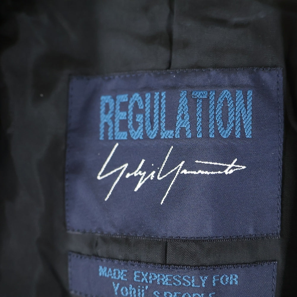 REGULATION Yohji Yamamoto MEN(レギュレーションヨウジヤマモトメン) 15AW カットオフ ノースリーブ 2B ロング テーラードジャケット ブラック FX‐J53‐100