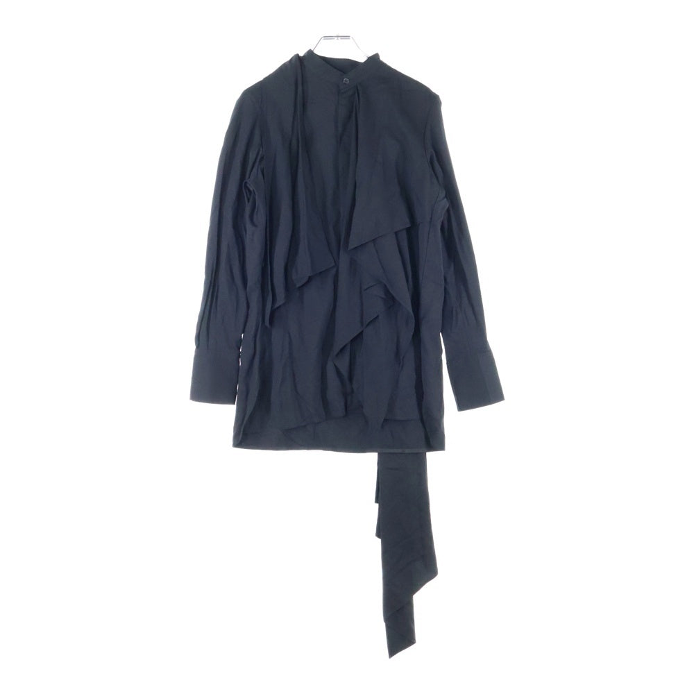 Y's(ワイズ) 05SS リボンタイ 長袖 ブラウス シャツ ブラック YY-B46-230