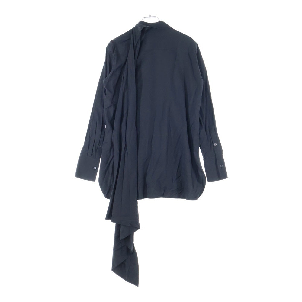 Y's(ワイズ) 05SS リボンタイ 長袖 ブラウス シャツ ブラック YY-B46-230