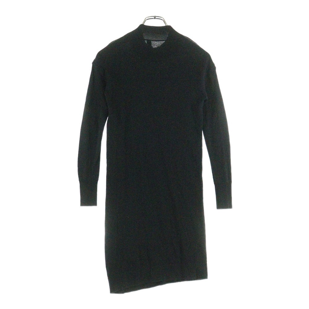 DIESEL(ディーゼル) レザー切替 ニット ワンピース ブラック レディース