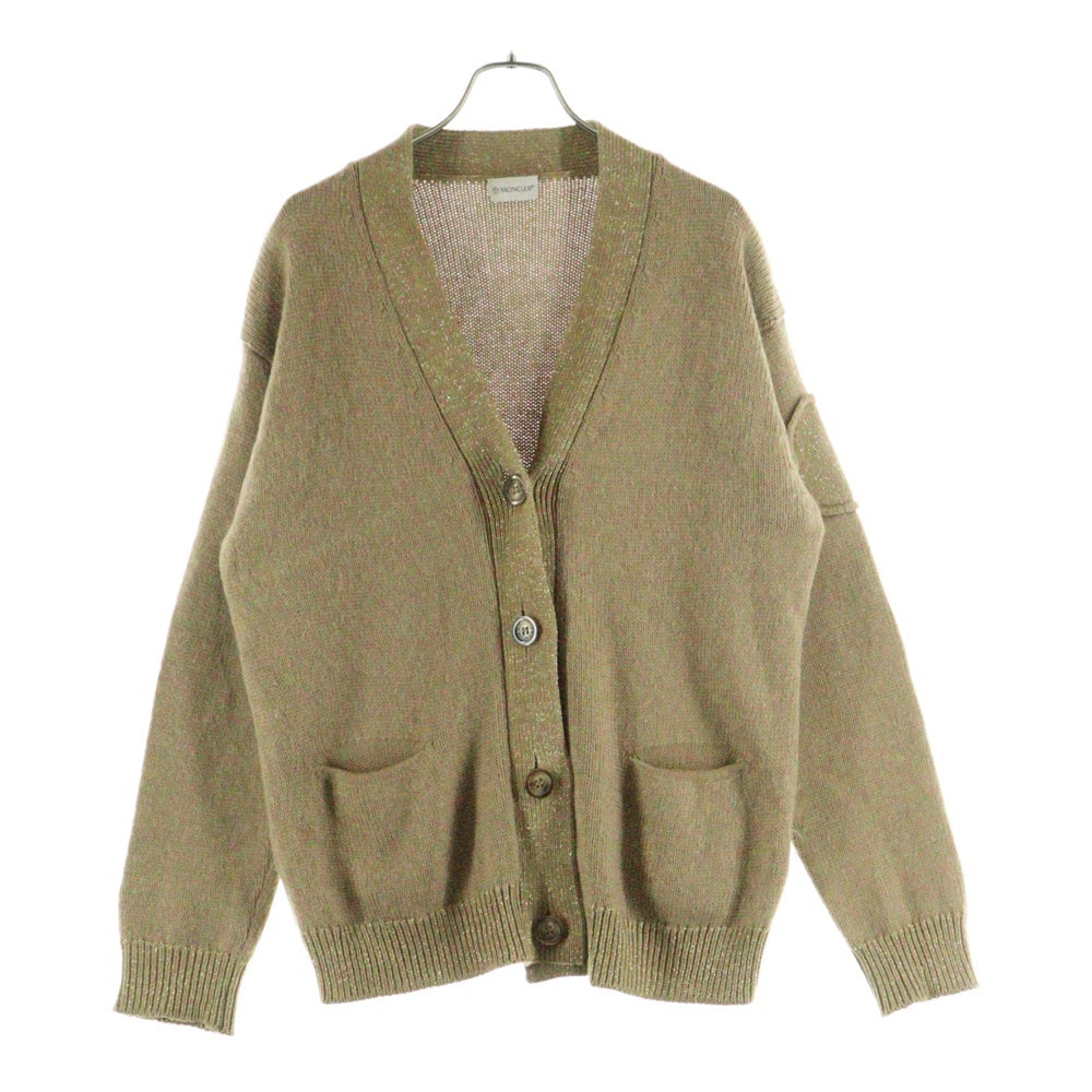 MONCLER(モンクレール) 20AW ラメ加工 カシミヤ混 ウールニットカーディガン ベージュ F20939B72110