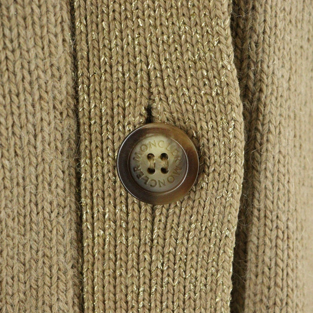 MONCLER(モンクレール) 20AW ラメ加工 カシミヤ混 ウールニットカーディガン ベージュ F20939B72110