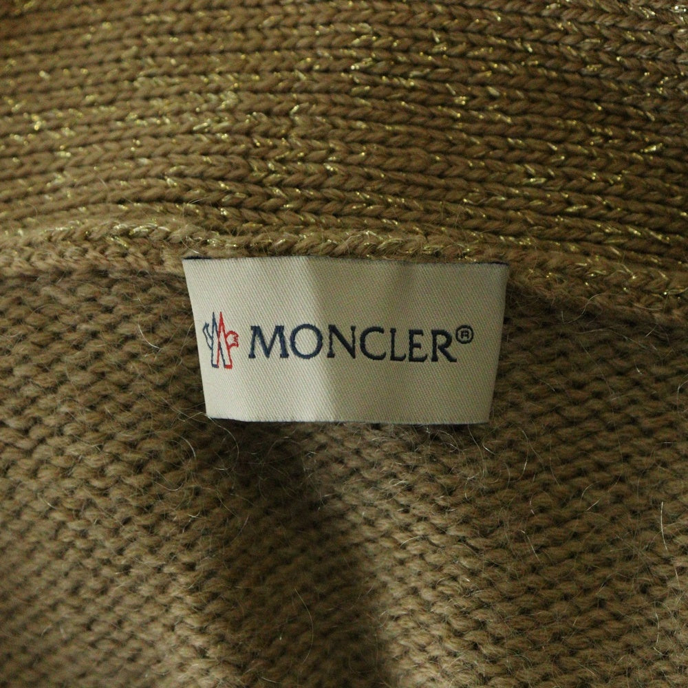MONCLER(モンクレール) 20AW ラメ加工 カシミヤ混 ウールニットカーディガン ベージュ F20939B72110
