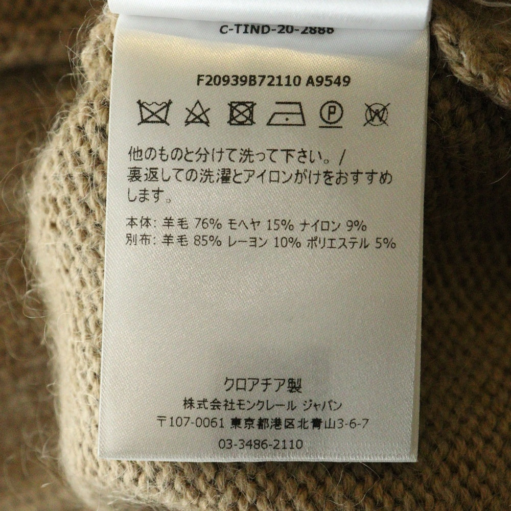 MONCLER(モンクレール) 20AW ラメ加工 カシミヤ混 ウールニットカーディガン ベージュ F20939B72110