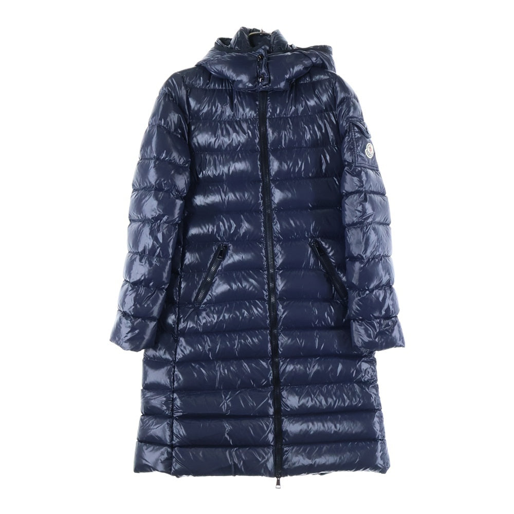 MONCLER(モンクレール) 17AW MOKA モカ ナイロン フーデッド ダウンジャケット ロングコート ネイビー レディース C20934981705